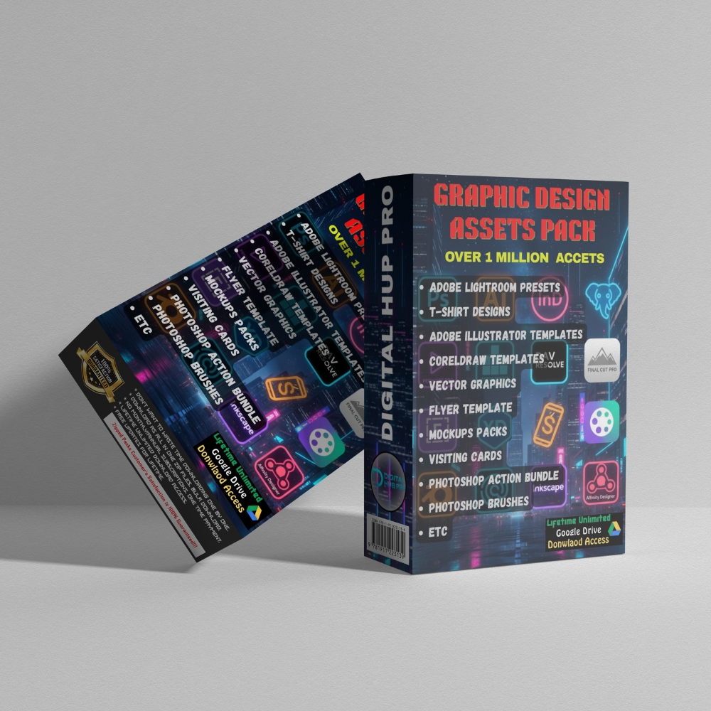 608K+ Graphic Designing Assets Pack